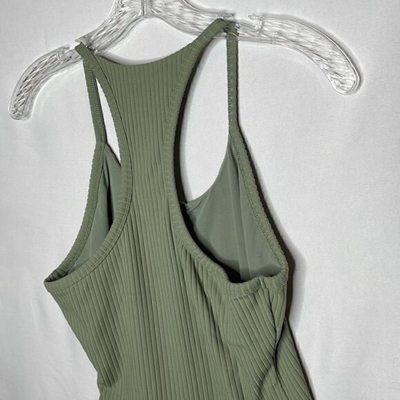 Victoria Secret Sport Army Green Ribbed Body Suit. Size Small. - Picture 8 of 9